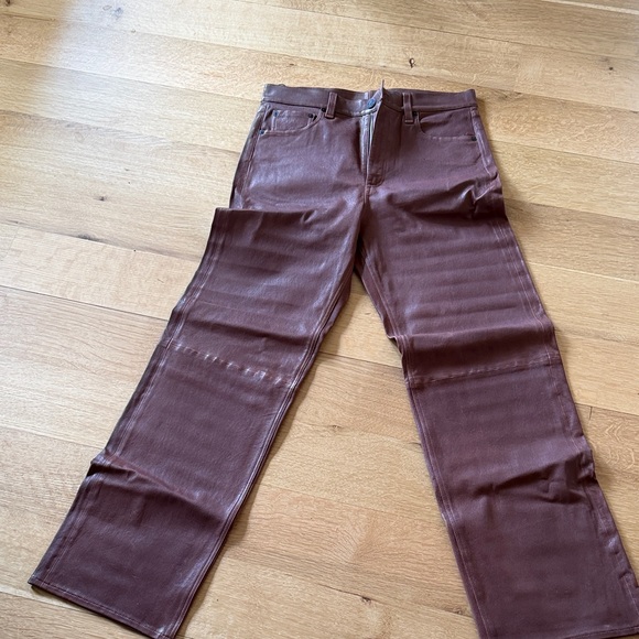 Woman chocolate Brown leather Jean